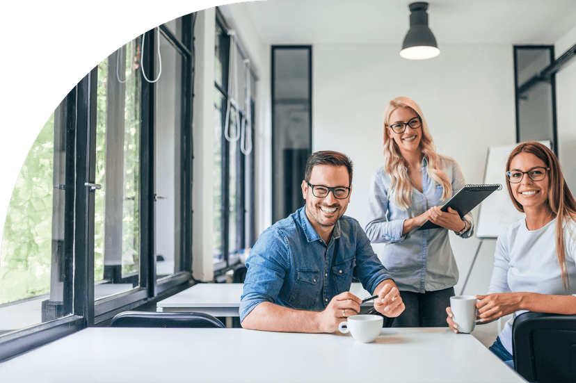 Family using internet